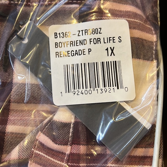 NWT Sanctuary Boyfriend for Life Shirt Renegade Plaid. Size 1X - Picture 8 of 15
